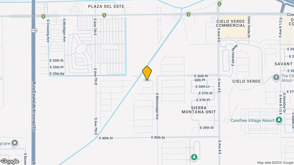 7357 E 36th Pl Map and Location Details