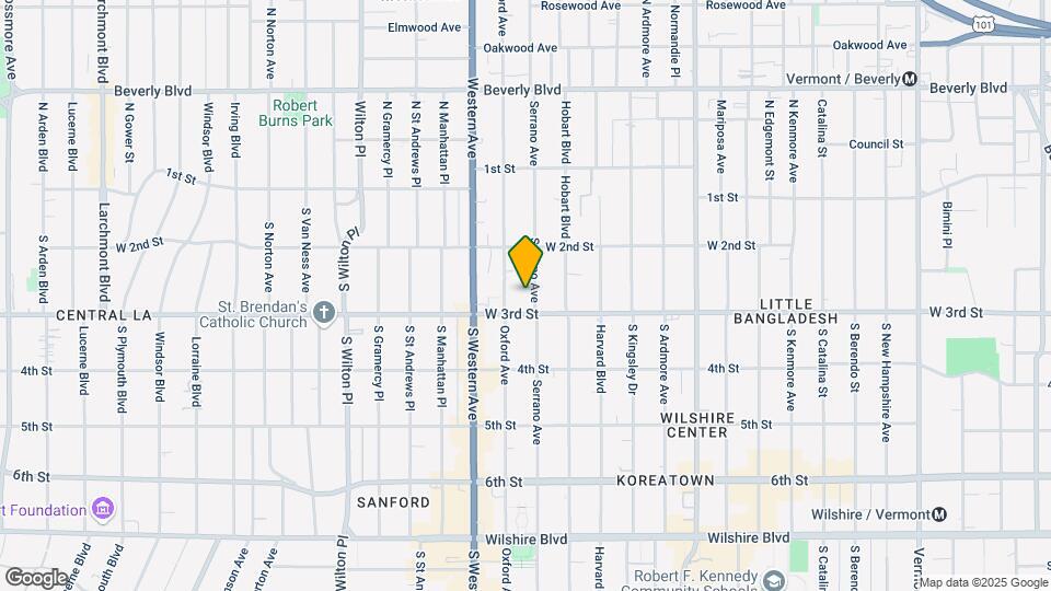 245 South Serrano Ave Map and Location Details