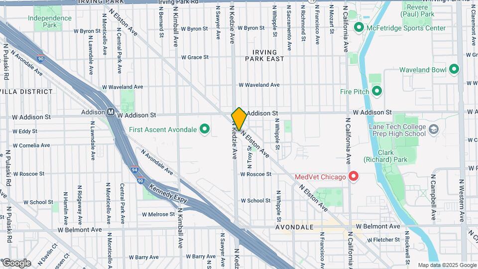 3532 N Elston Ave, Unit 1 Map and Location Details