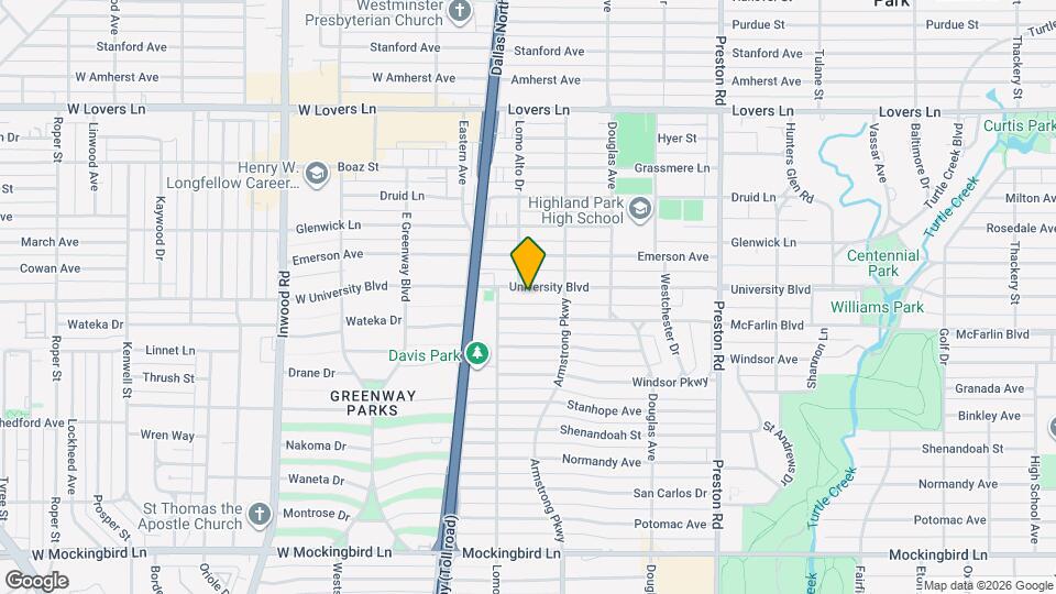 4421 University Blvd Map and Location Details