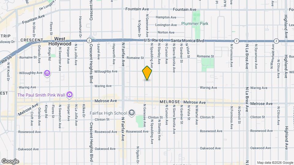 818 N Genesee Ave Map and Location Details