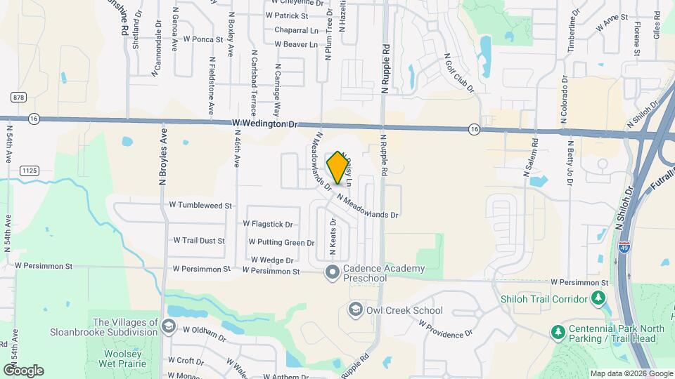 714 N Meadowlands Dr Map and Location Details
