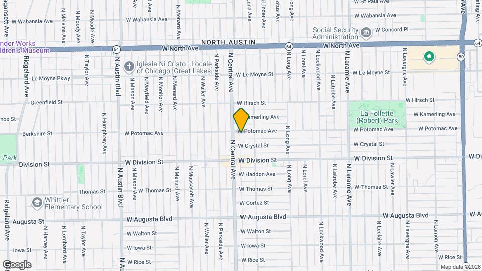 5527 W Potomac Ave Map and Location Details