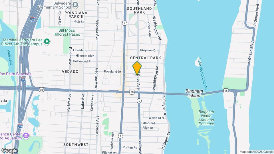 3709 S Olive Ave Mapa y Detalles de la Ubicación