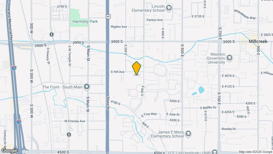 4072 S 300 E, Unit #12 Map and Location Details