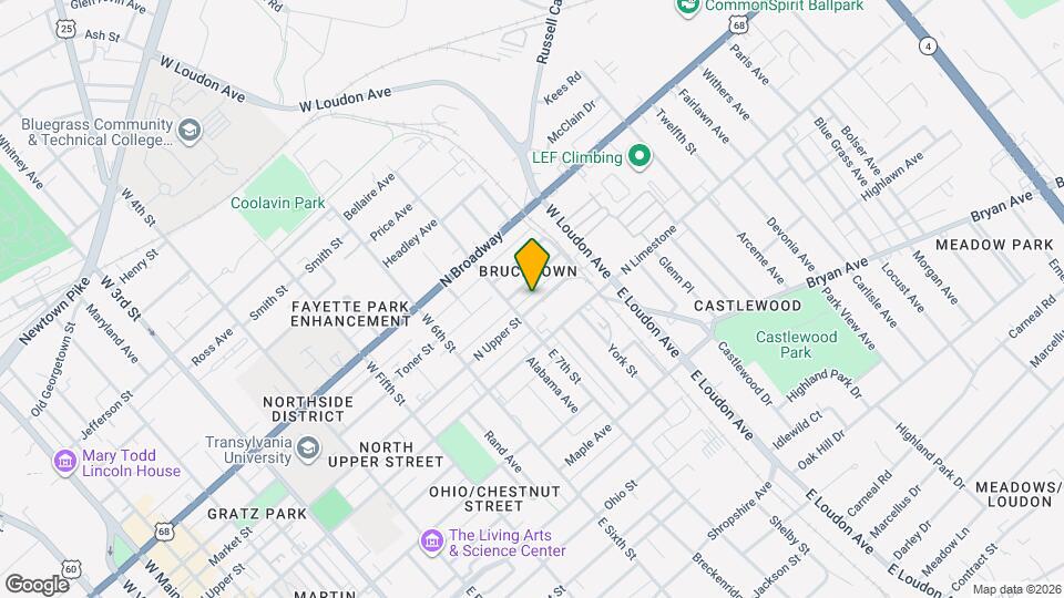 721 N Upper St Map and Location Details