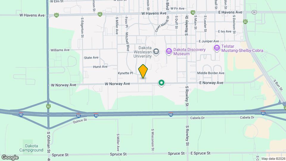 1521 W University Ave Map and Location Details