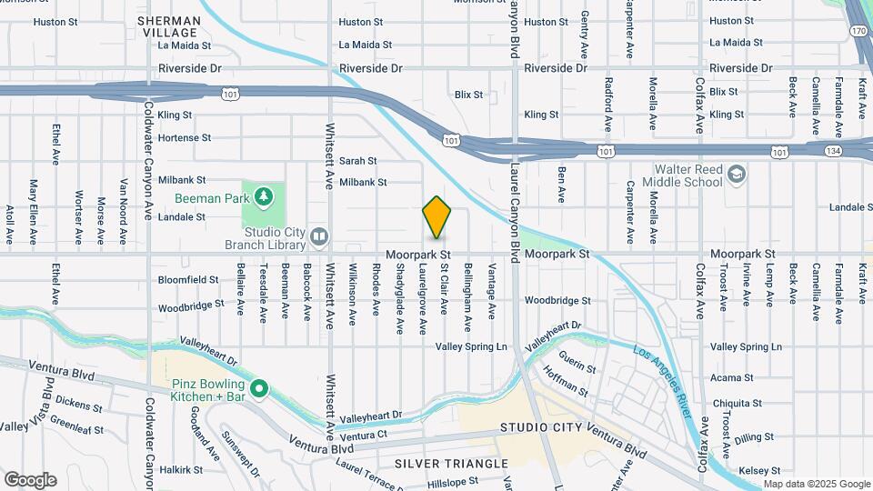 12241 Moorpark St Map and Location Details