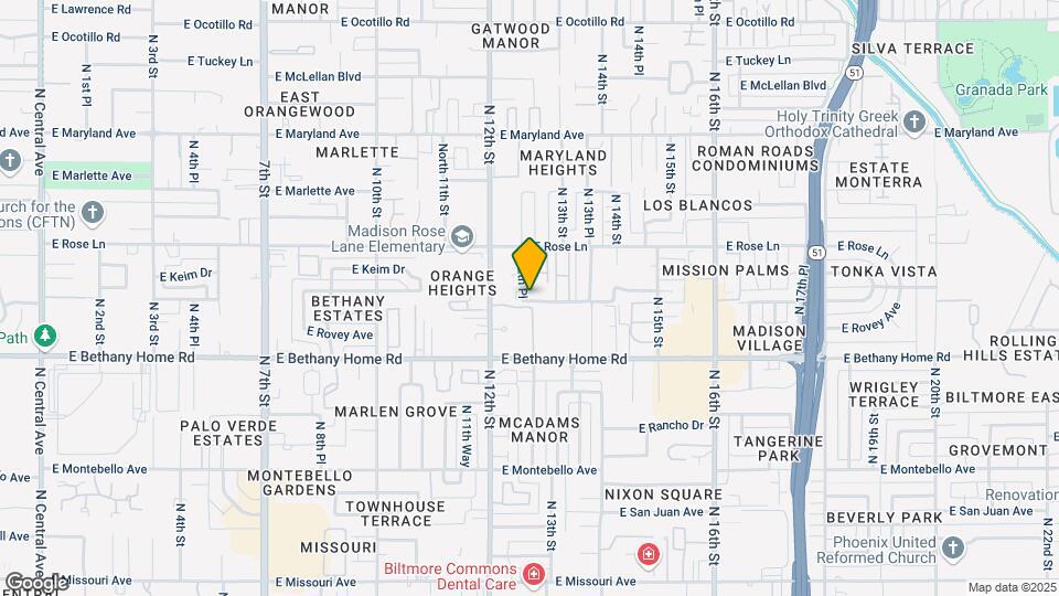 6101 N 12th Pl Map and Location Details