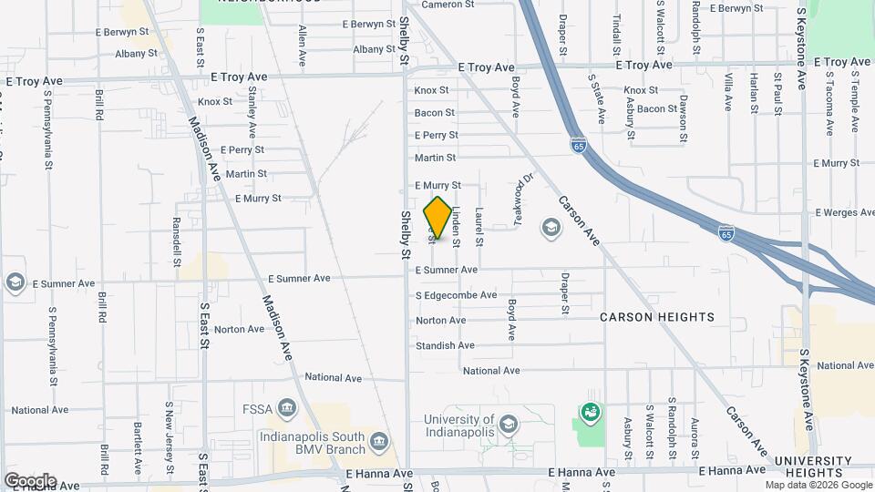 3349 Olive St Map and Location Details