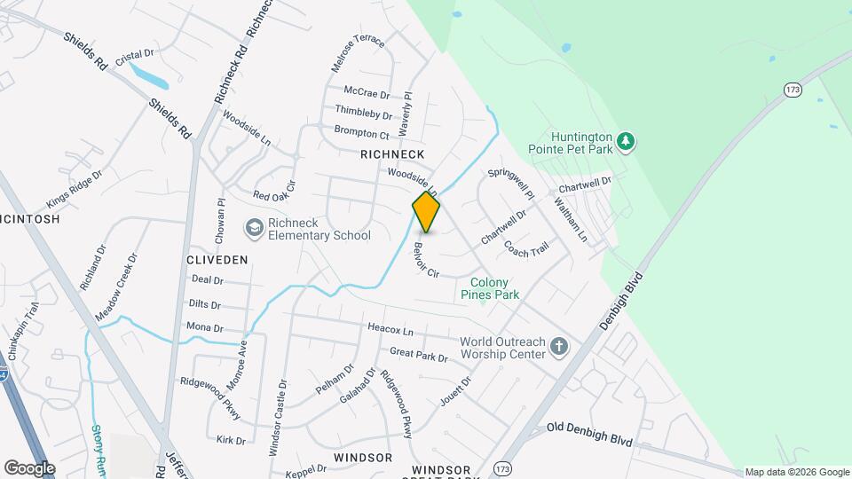 903 Belvoir Cir Map and Location Details