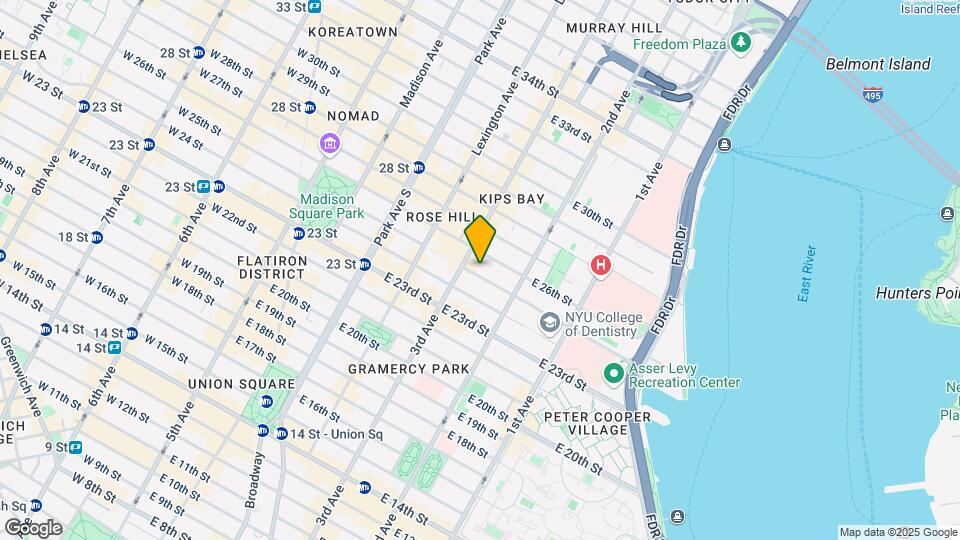 213-215 E 25th St Mapa y Detalles de la Ubicación