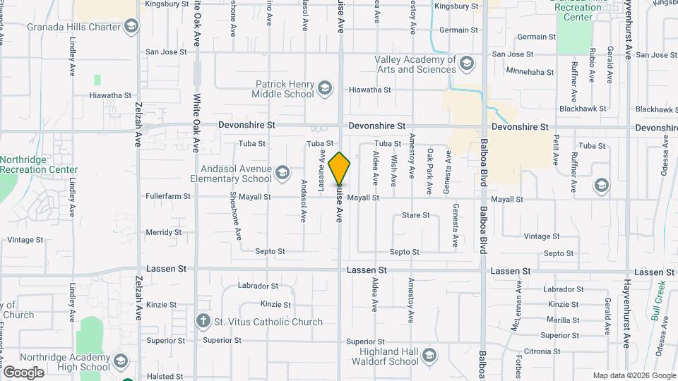 10113 Louise Ave Mapa y Detalles de la Ubicación