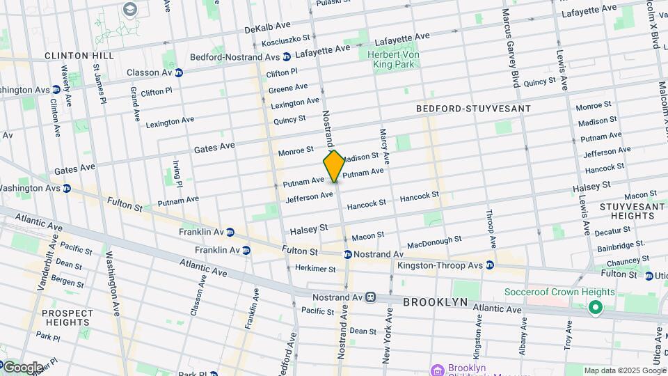 454 Nostrand Ave Map and Location Details