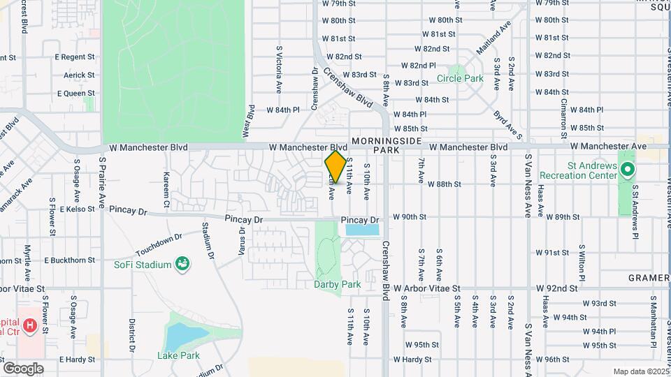 8804 S 12th Ave Map and Location Details