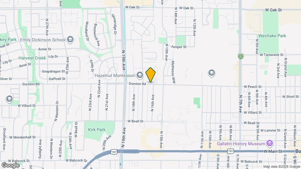 1604 Durston Rd Map and Location Details