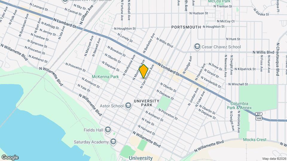 7315 N Van Houten Ave Map and Location Details