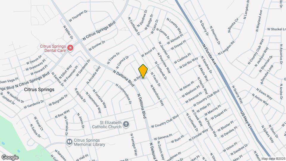 9261 N Peachtree Way Mapa y Detalles de la Ubicación