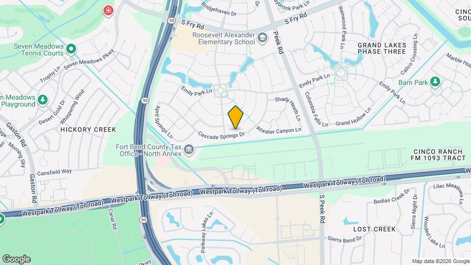 22418 Cascade Springs Dr Map and Location Details