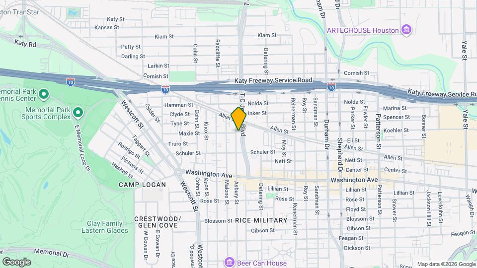 1418 Asbury St Map and Location Details