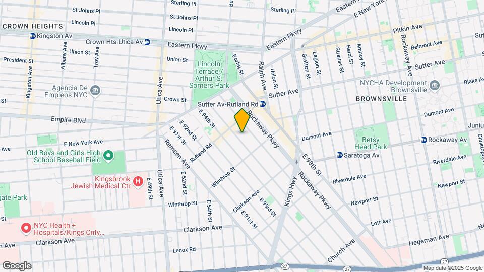 127 E 95th St Map and Location Details