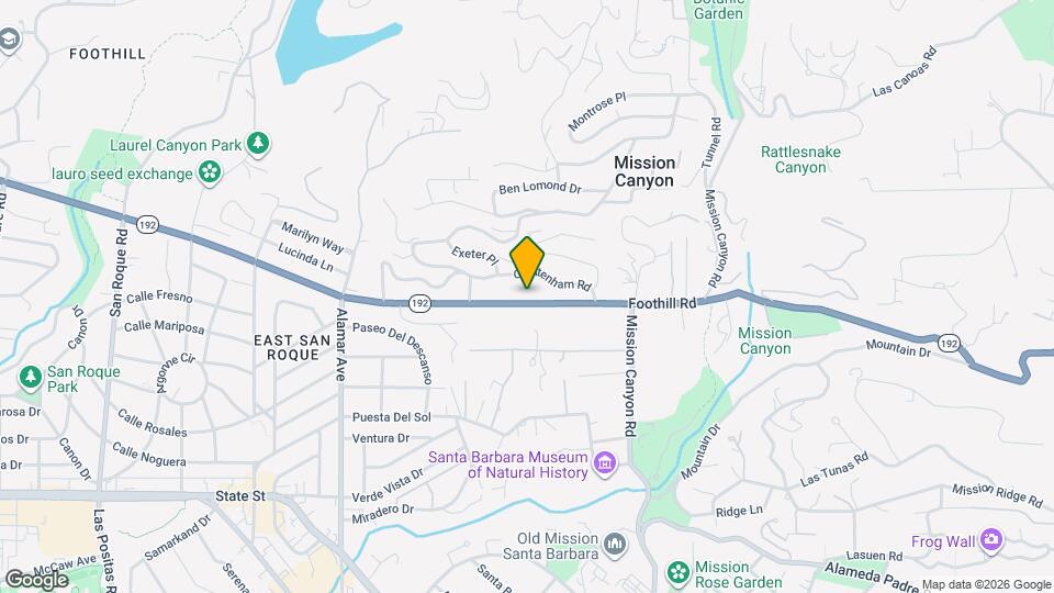 2806 Foothill Rd Map and Location Details