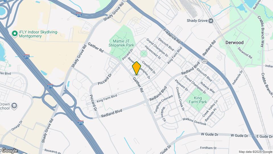 1001 Gaither Rd, Unit I Map and Location Details