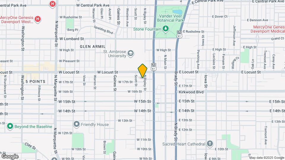 410 W 17th St Map and Location Details