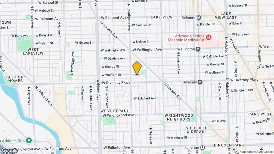 1337 W Wolfram St-Unit -1F Map and Location Details