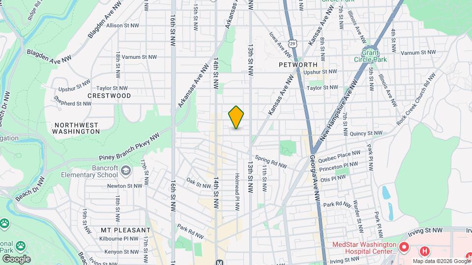 1337 Quincy St NW Mapa y Detalles de la Ubicación