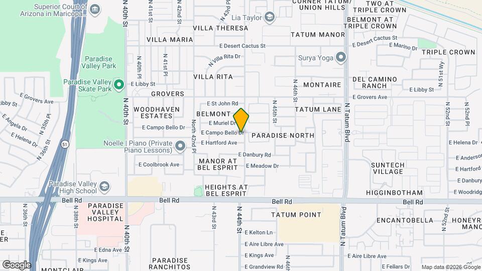 4393 E Campo Bello Dr Map and Location Details