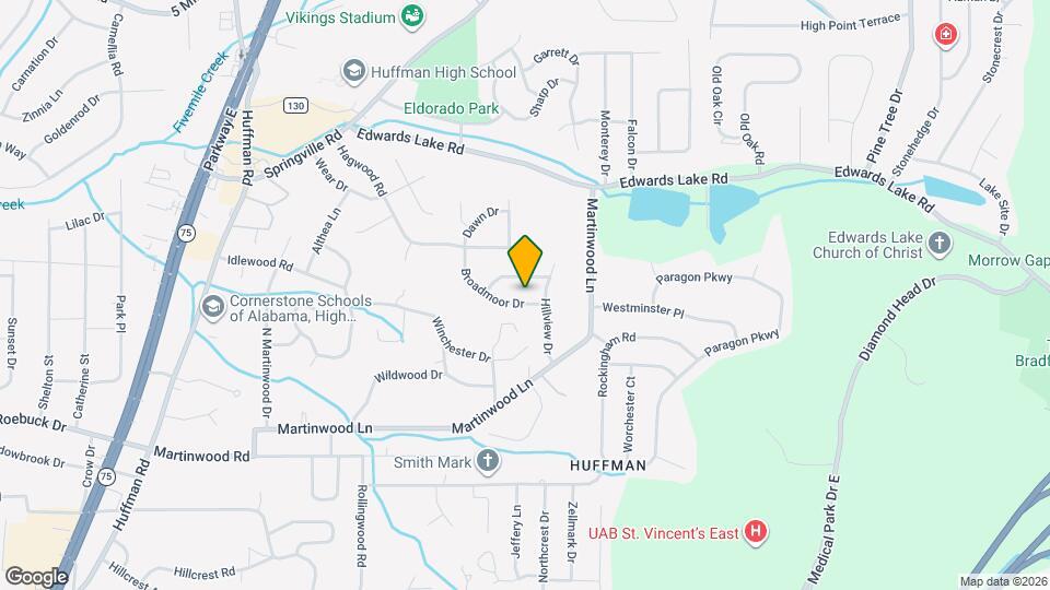 1028 Broadmoor Dr Map and Location Details