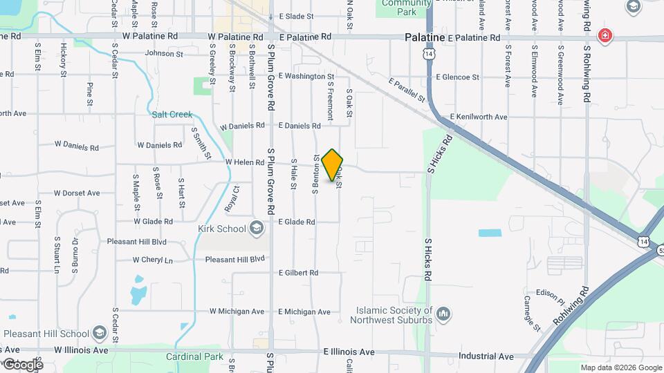 330 S Oak St Map and Location Details