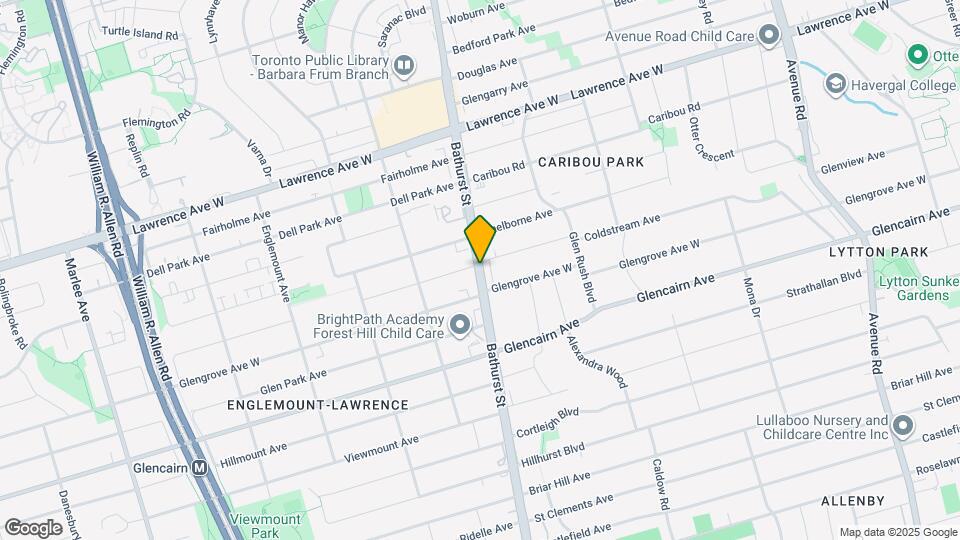 2905 Bathurst St Map and Location Details