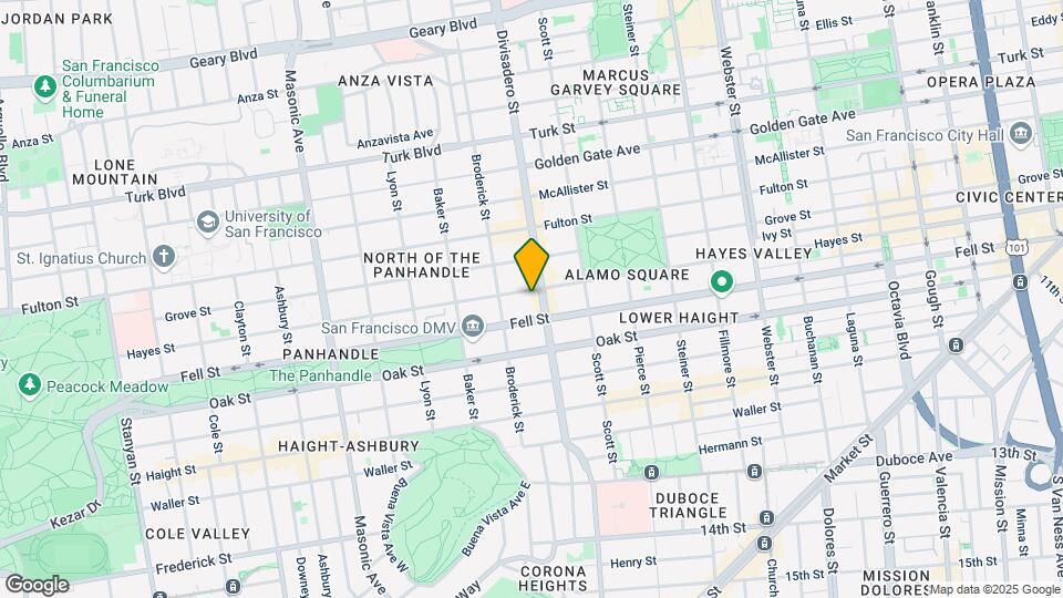 1307 Hayes St Map and Location Details