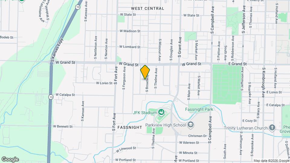 1069 S Broadway Ave Map and Location Details