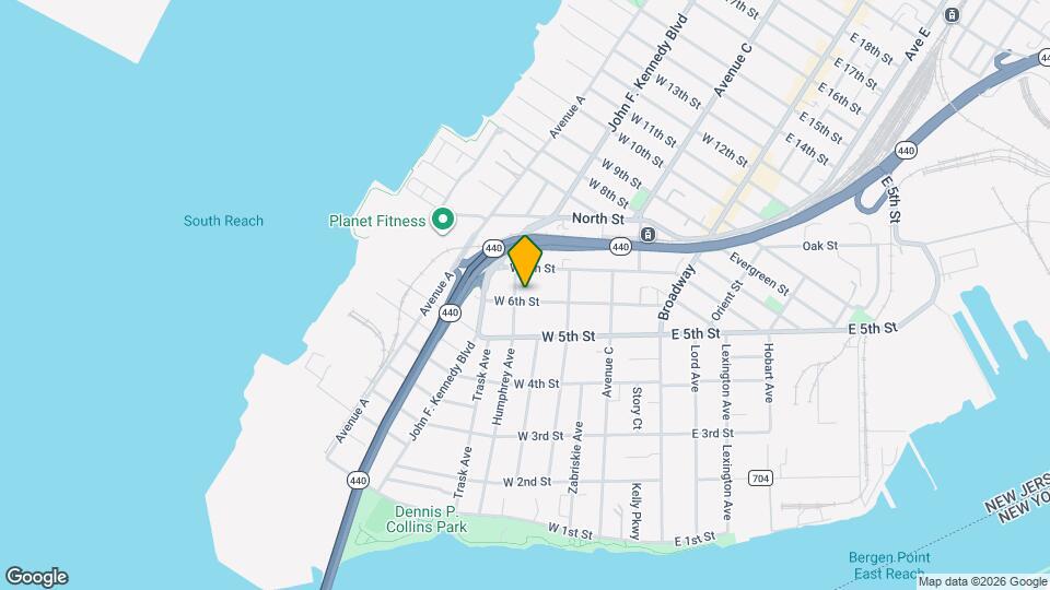 105 W 6th St Map and Location Details