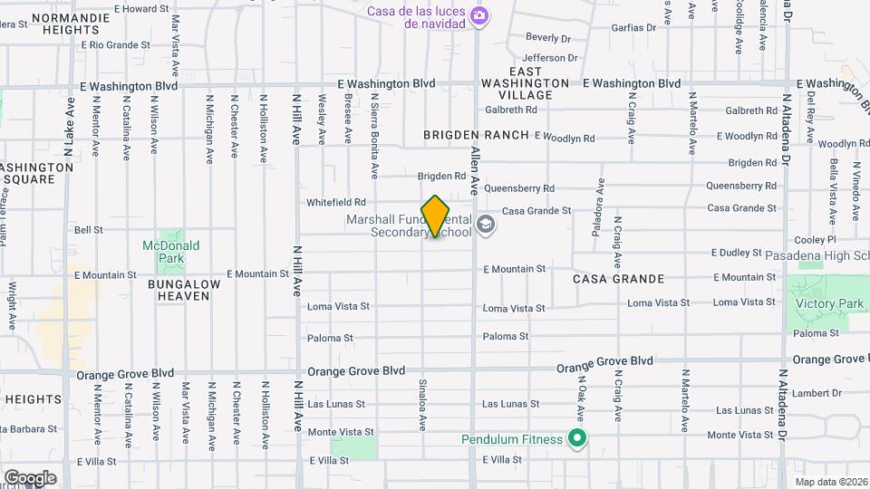 1720 Casa Grande St Map and Location Details