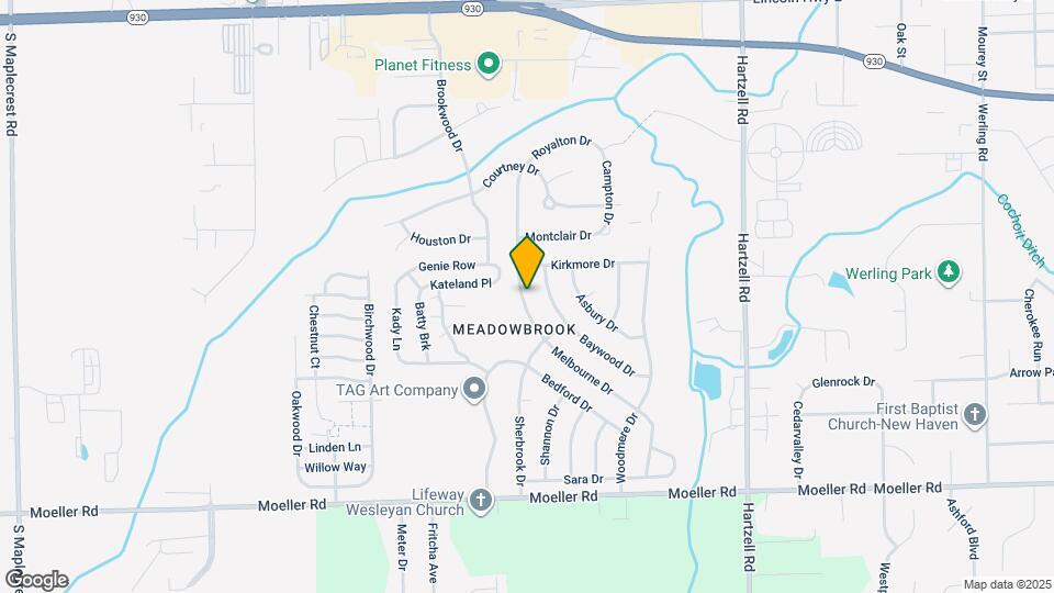 1205 Melbourne Dr Map and Location Details