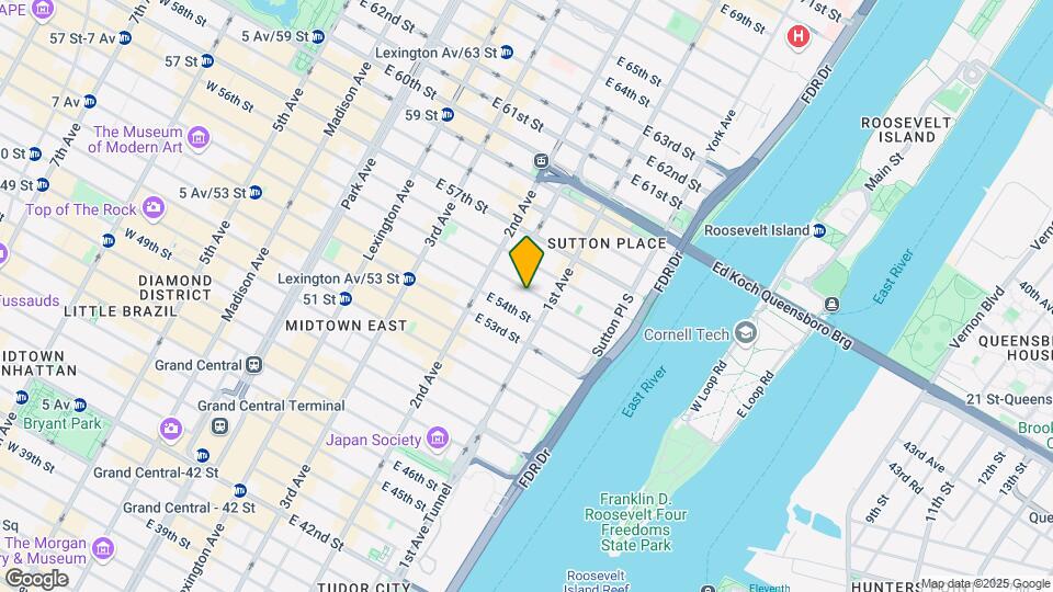 340 East 55th Street Mapa y Detalles de la Ubicación