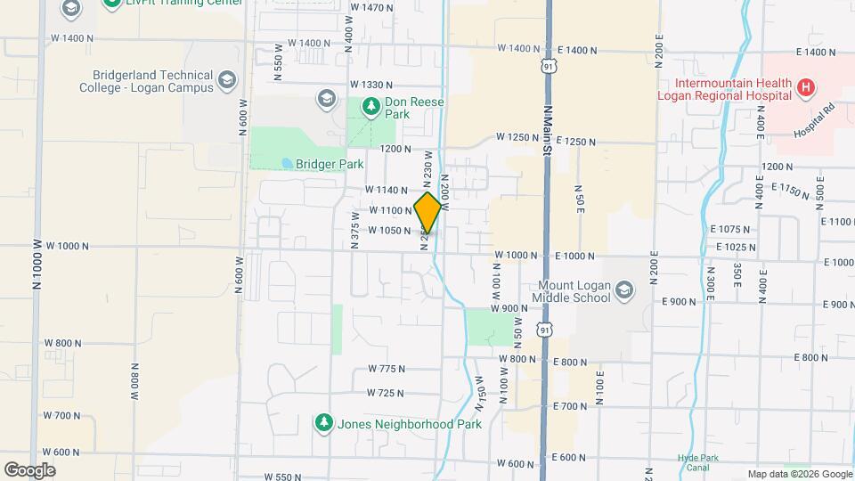 1030 N 250 W Mapa y Detalles de la Ubicación