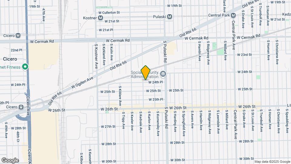 4134 W 24th Pl Map and Location Details