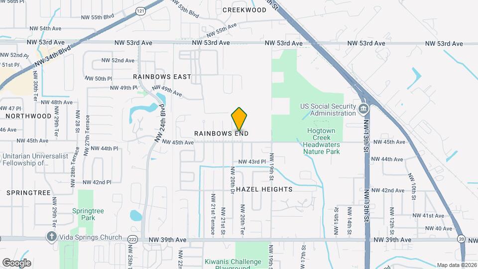 4518 NW 20th Ter Map and Location Details