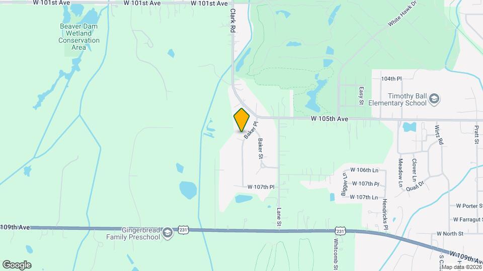 10522 Baker Pl Mapa y Detalles de la Ubicación