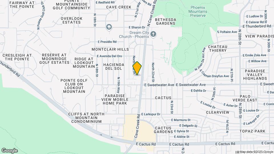 13020 North 21st Pl Mapa y Detalles de la Ubicación