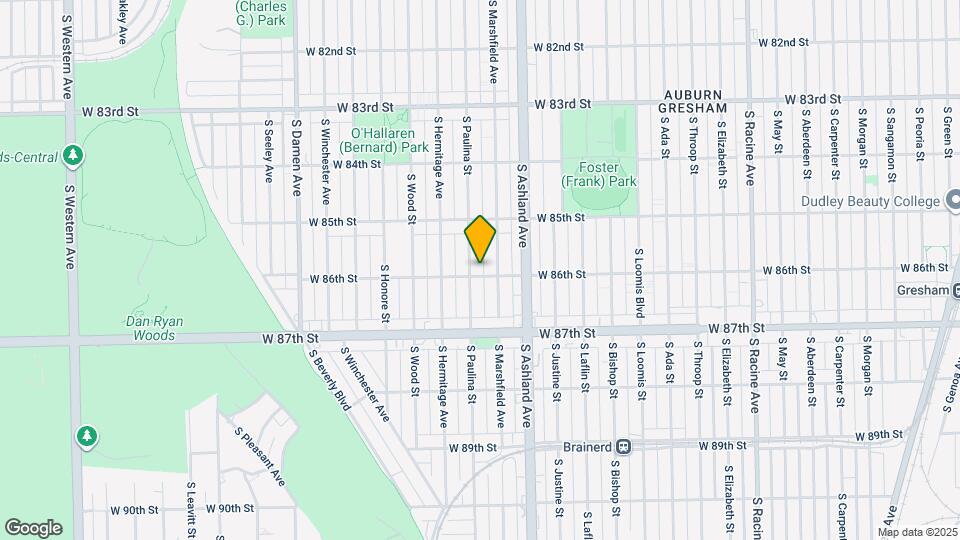 8555 S Paulina St Map and Location Details