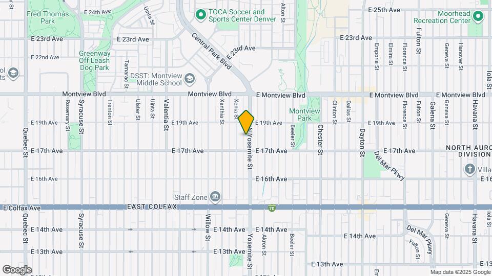 1735 Yosemite St Map and Location Details