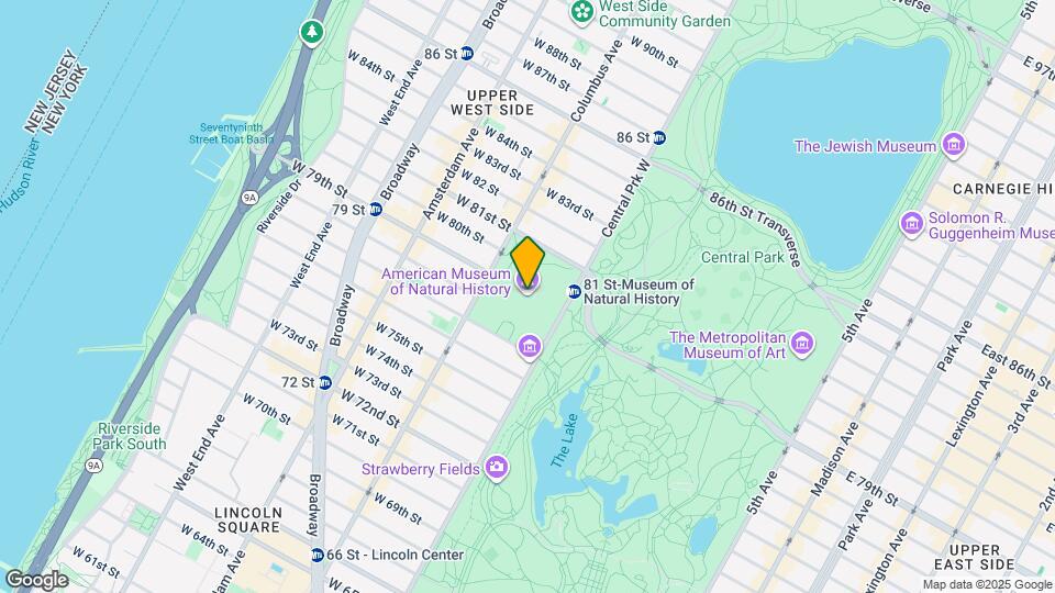 200 Central Prk W Map and Location Details