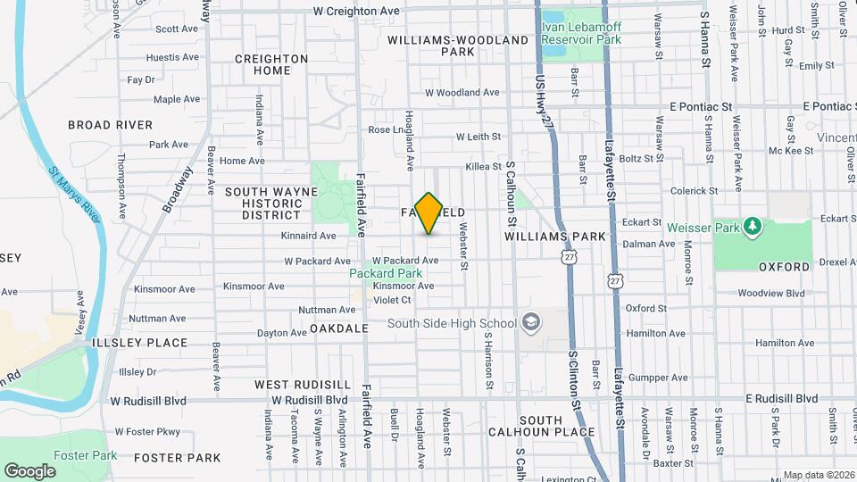 345 Kinnaird Ave Mapa y Detalles de la Ubicación