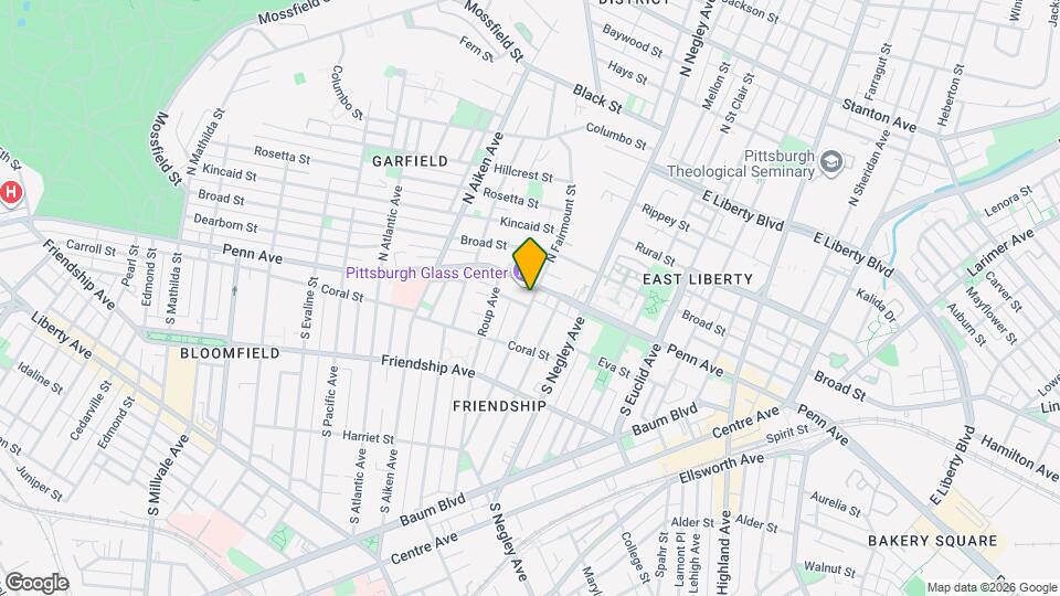 106 S Fairmount St, Unit Furnished Studio Apt. Map and Location Details